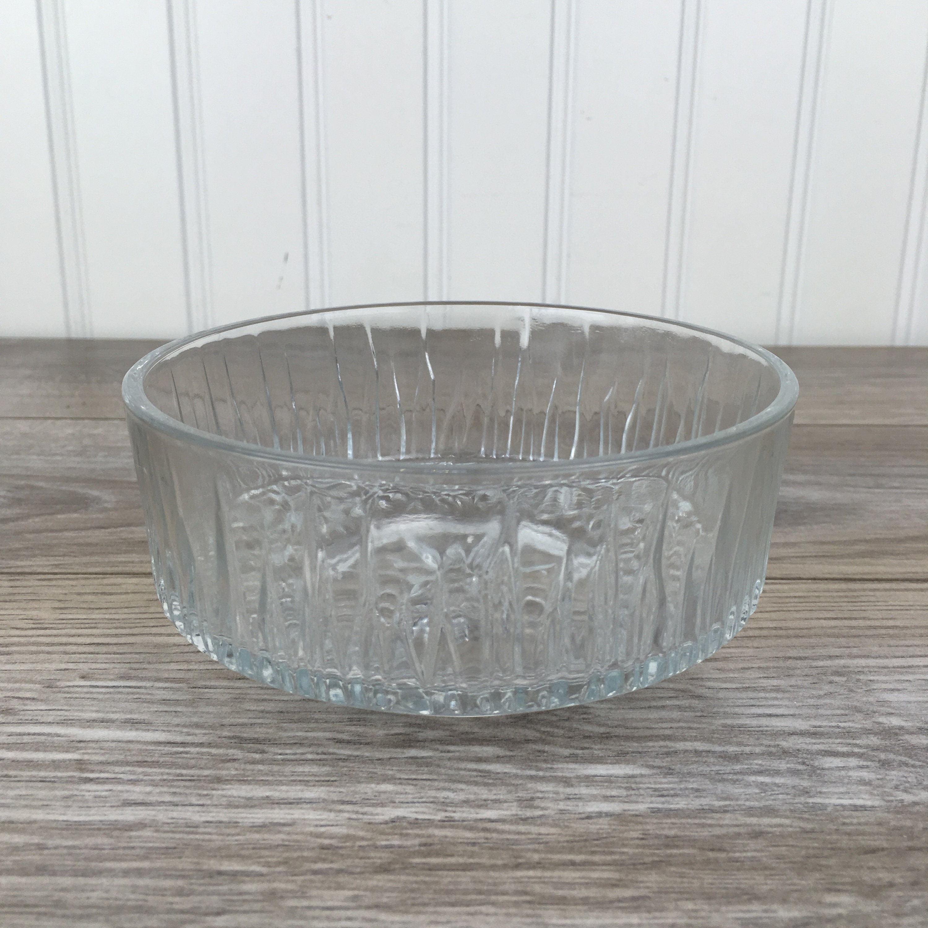 Vintage Clear Glass Salad Bowls Set of 2 Small Berry Bowls Etsy