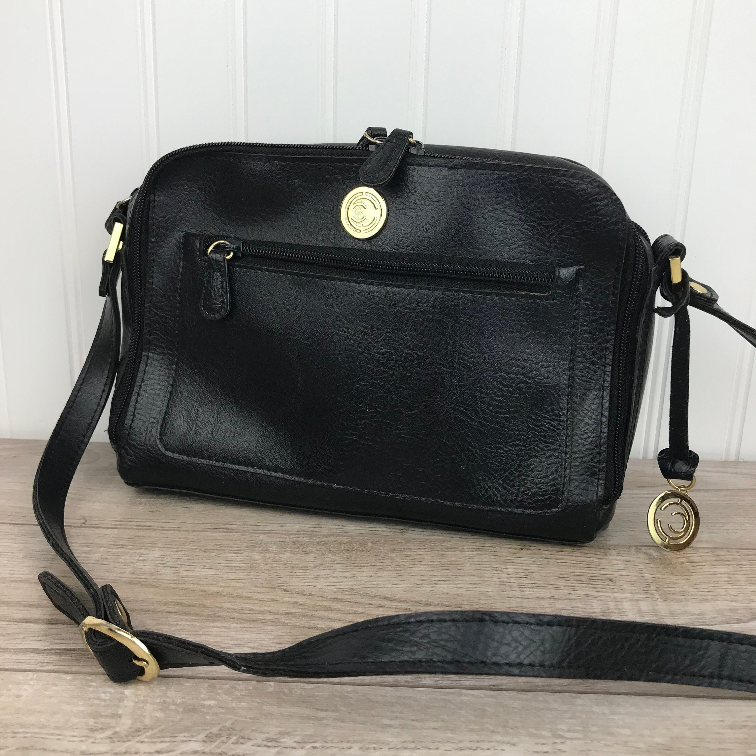 Y2k Black Leather Bag - Etsy