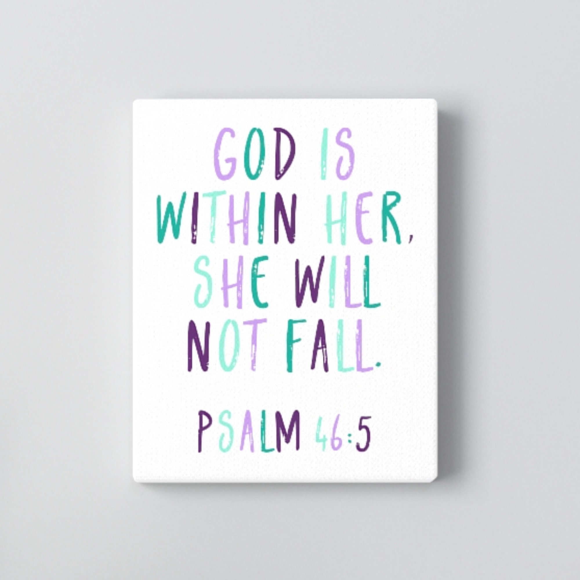 Psalm 46:5 God is Within Her, She Will Not Fall Bible Verse Canvas ...