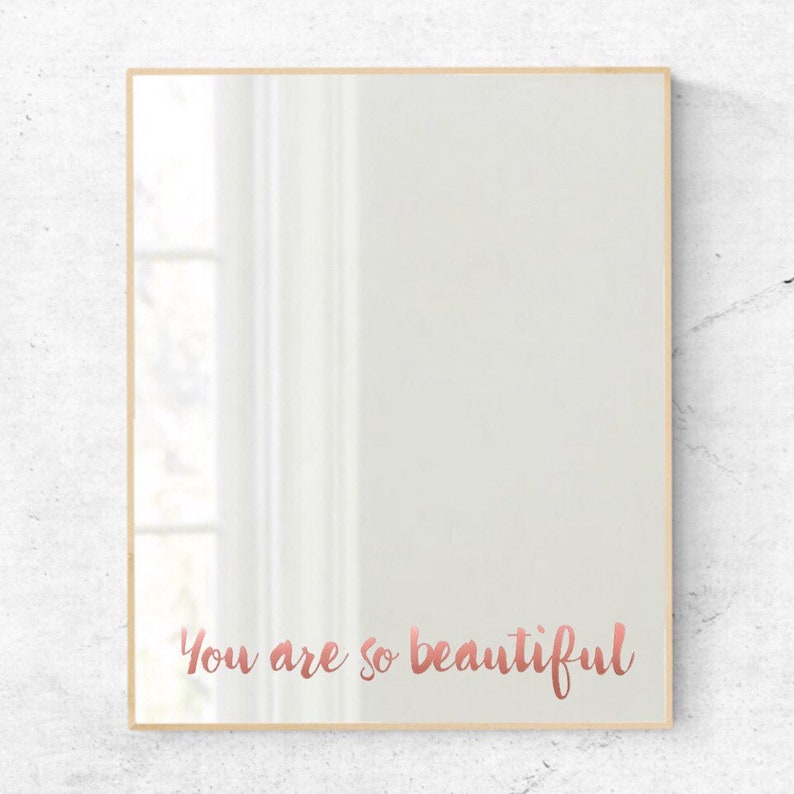 You are so beautiful Mirror Decal Wall Sticker / Bathroom Etsy