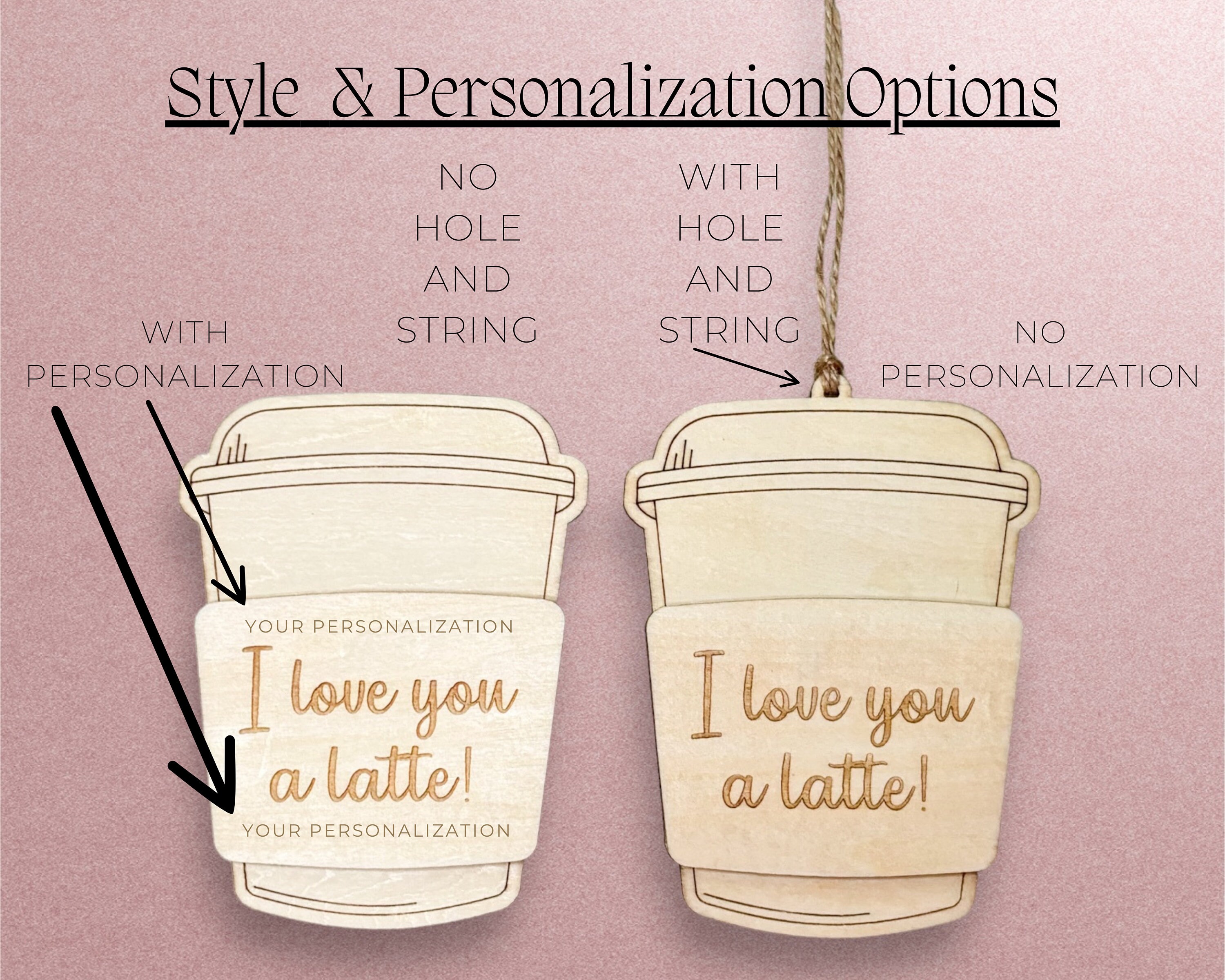 Coffee Gift Card Holder, Personalized Holder for Gift Card, I Love You ...