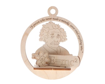 Albert Einstein Christmas Ornament Gifts for Physics lovers, Science Gift , DIY Christmas Ornament