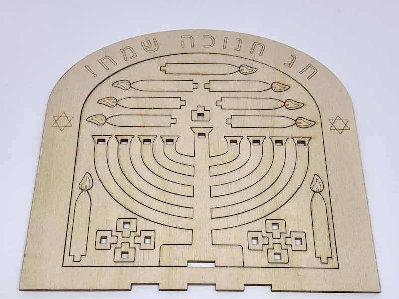 DIY Wooden Menorah Kit for Kidshandmade Hanukah Menorah and Etsy