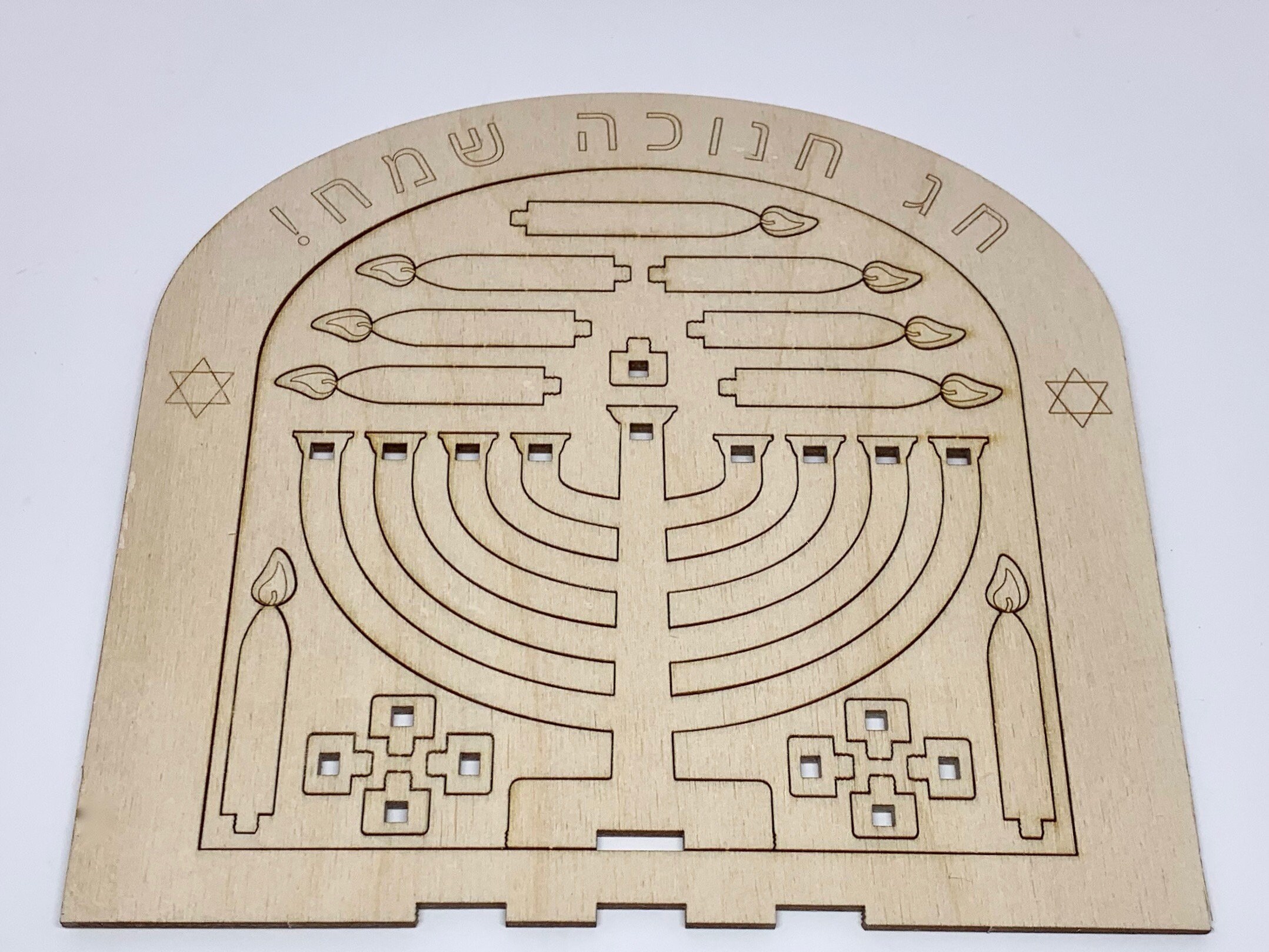 DIY Wooden Menorah Kit for Kidshandmade Hanukah Menorah and Etsy
