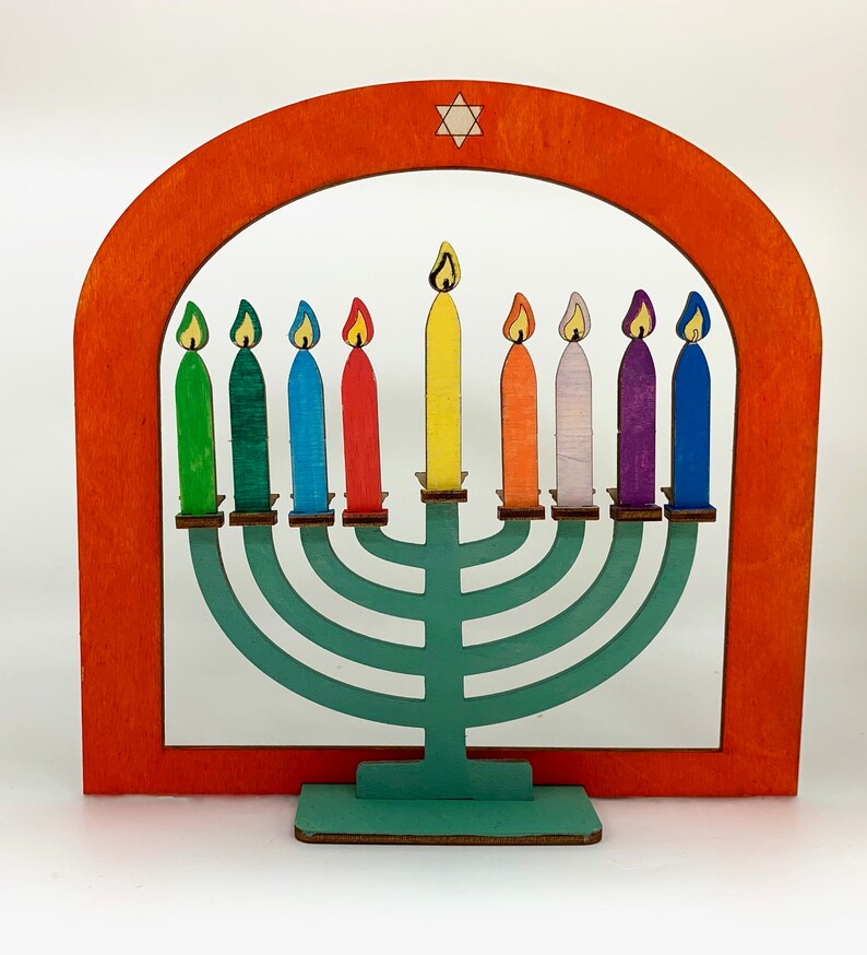DIY Wooden Menorah kit for kidsHandmade Hanukah menorah and Etsy