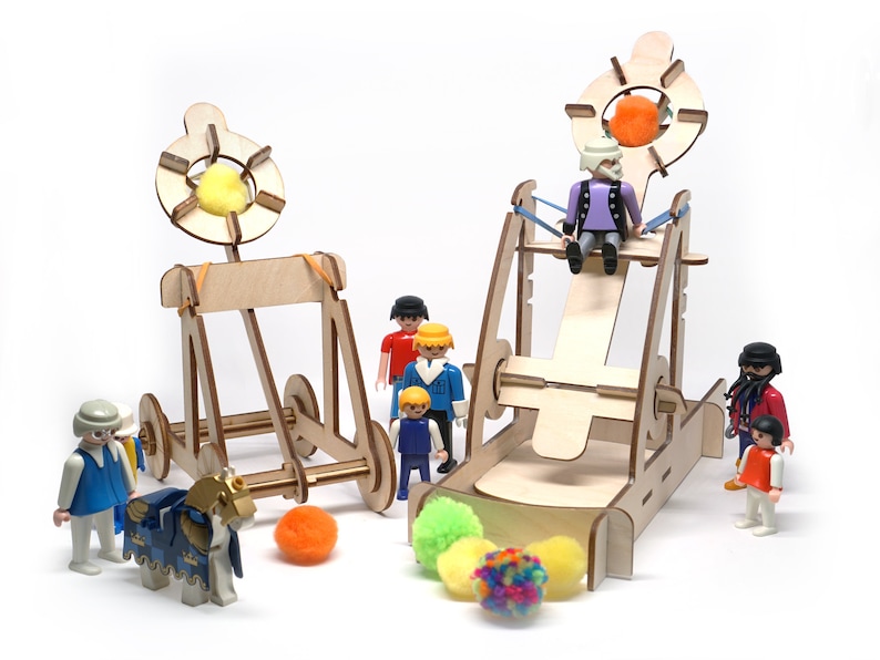 DIY Wooden Catapult Kit Adjustable Arm, Kids Catapult Kit, STEM Kits