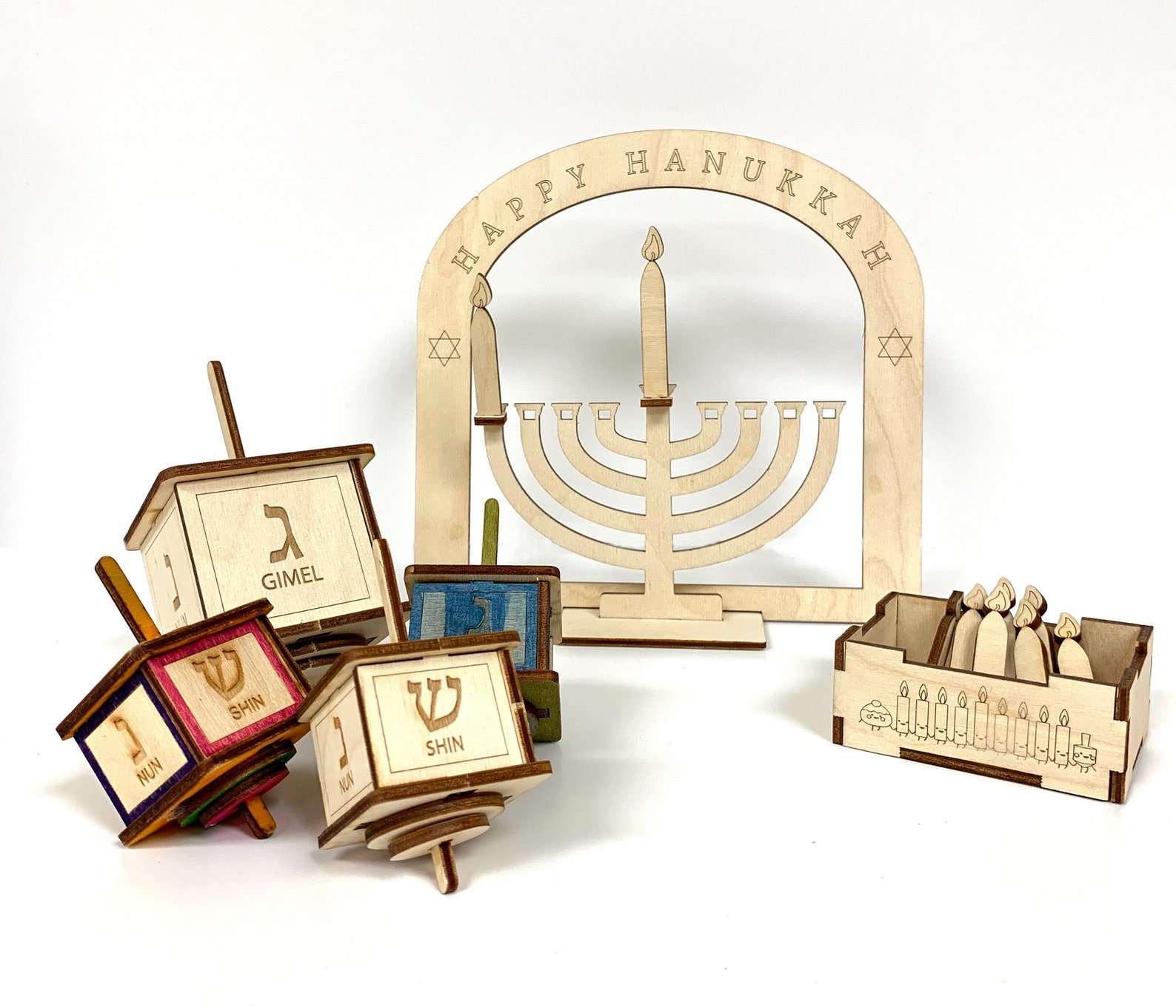 DIY Wooden Menorah Kit for Kidshandmade Hanukah Menorah and Etsy