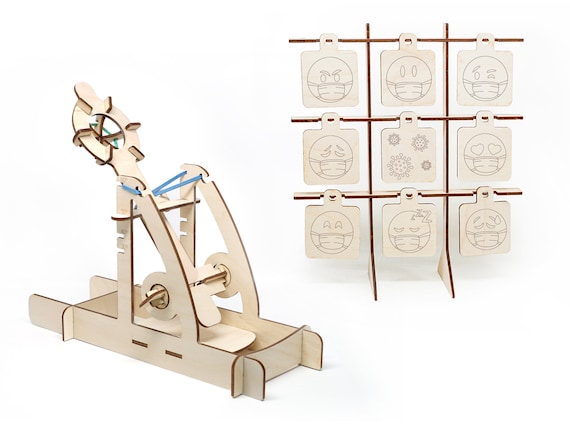 DIY Wooden Catapult Kit- Adjustable Arm, Kids Catapult Kit