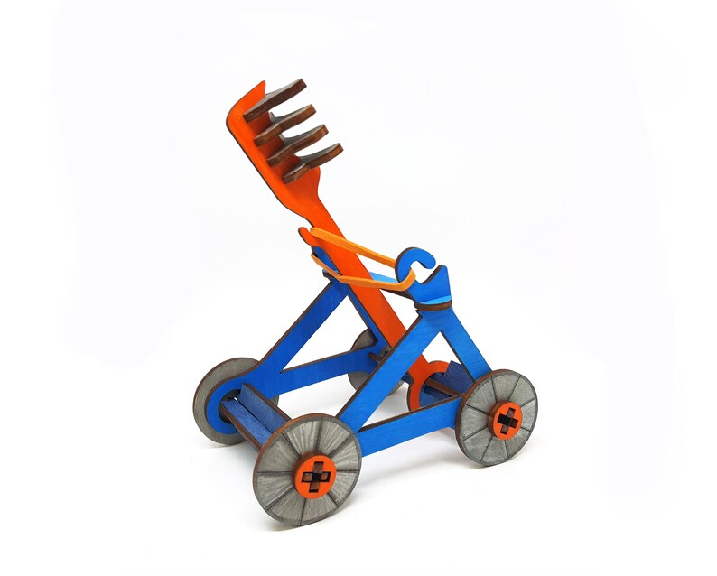 DIY Wooden Miniature Catapult Kit, STEM Physics Kit, Children's Toy