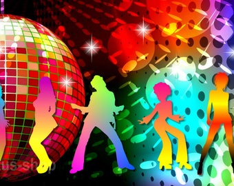 30 Einladungskarten Disco Geburtstag Ticket Einladung Eintrittskarte Party Tanzparty 70s 80s 90s tanzen Musik Discokugel Club