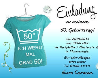 10 lustige Einladungskarten Frauen Tshirt Ich werd Grad Geburtstag Party Einladungen Mottoparty jedes Alter möglich: 18 30 40 50 60 witzige