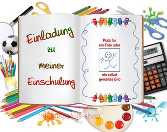 Invitación tecnológico divertido joven chica-einschulungskarten con wunschtextl Invitación tecnológico divertido joven chica-einschulungskarten con wunschtextl