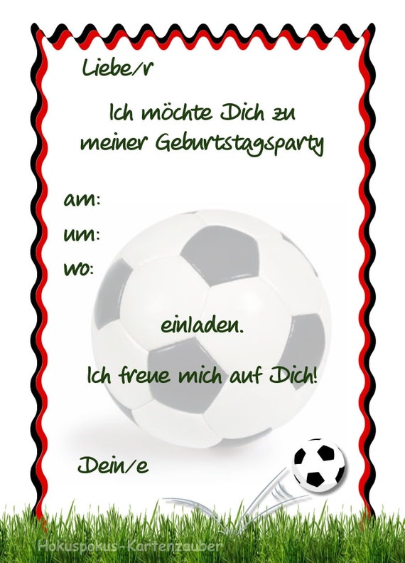 Keiner Isolator FALSCH geburtstagseinladung fußball Rendern Insekten