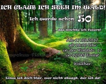 10 lustige Einladungskarten Ich glaub ich steh im Wald Geburtstag Party Einladungen Mottoparty jedes Alter möglich: 18 30 40 50 60 witzige