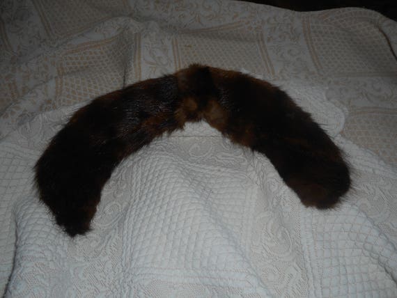 Vintage Mink Collar, Real Fur Mink Collar - Main Image