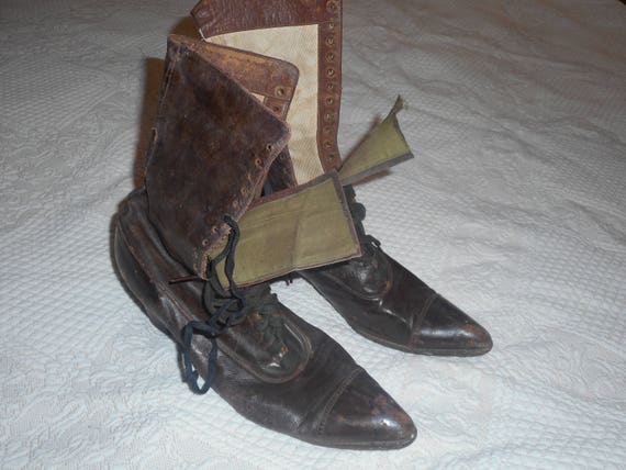 1890s Victorian Brown Leather Boots