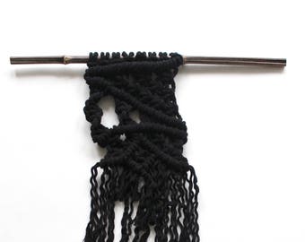 Black Asymmetric Macramé