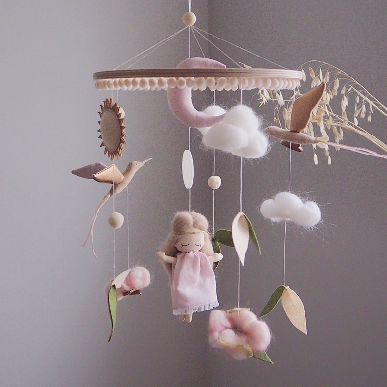 Bird Mobile Bird Baby Mobile Fairy Baby Mobile Fairy Etsy