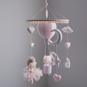 flamingo mobile Ballerina mobile hot air balloon mobile Bunny baby mobile girl Tropical mobile