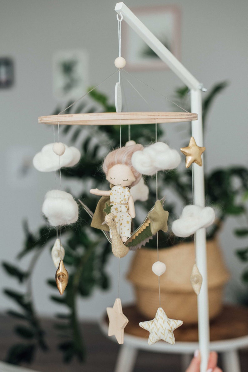 Baby mobile holder mobile arm wooden mobile holder white Etsy