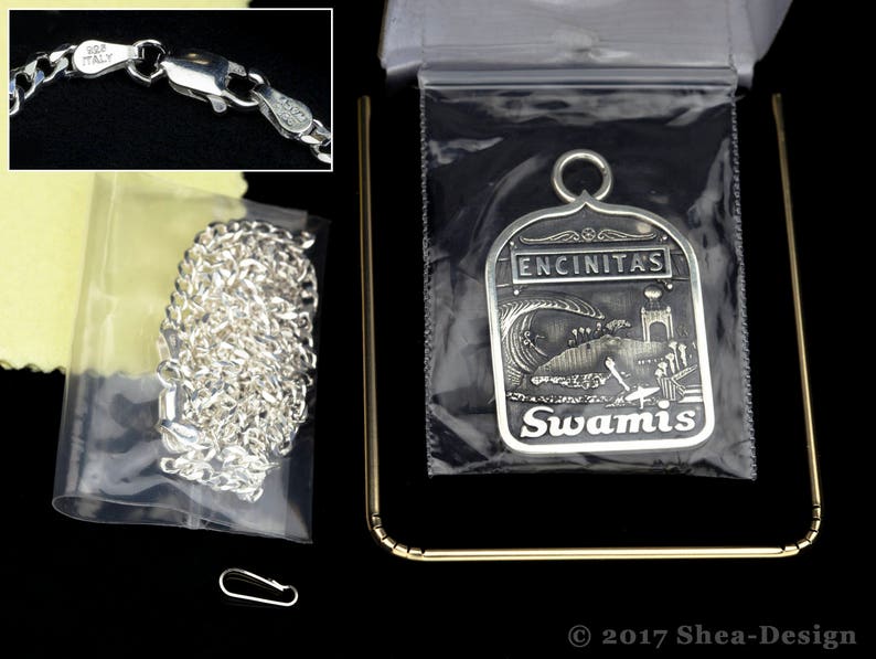 Swamis Encinitas Surf Pendants 1.7 and 2 inches. image 4