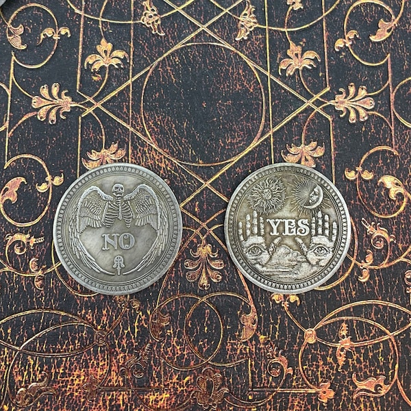 Yes No Oracle Coin - Orakel Münze - Entscheidungsmünze - Glücksmünze - Decision Coin - Talisman