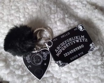 Ouija keychain pom-pom