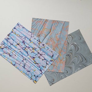Hand Marbled A4 Paper: Ebru Art, Bookbinding Endpaper