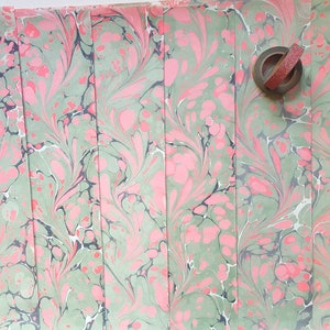 Handmarbled Paper, Aged Look, Decorative Paper, Bookbinding Endpaper, Scrapbooking,  Paper Arts and Crafts, Ebru Art, 50x34 cm