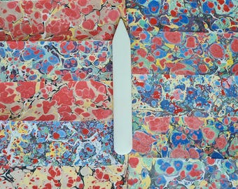 A4 Handmarmoriertes Papier: Ebru Art, Buchbinde-Vorsatzpapier