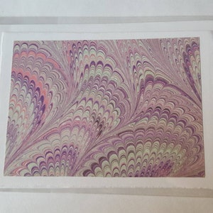 Carte en papier marbré avec enveloppe assortie pour toute occasion, 225 gsm Zerkal Deckled Edge Carte élégante avec effet aquarelle Papier marbré