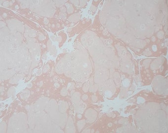Handmade Marbled Paper: Ebru Art, Bookbinding Endpaper (50x35 cm)