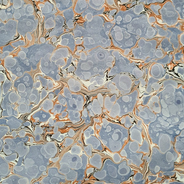 Handmade Marbled Paper, Bookbinding Endpaper, Stationary, Scrapbooking, Decorative Paper, Ebru Art 64 x 44.5cm