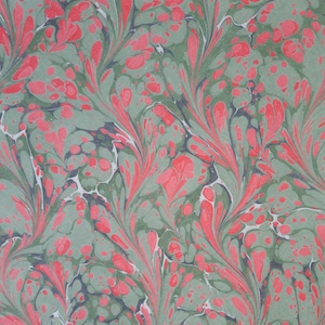 Handmade Marbled Paper, Bookbinding Endpaper, Stationary, Scrapbooking, Decorative Paper, Ebru Art 50 x 34.5 cm