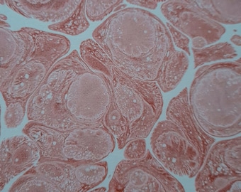 Handmade Marbled Paper: 50x35 cm Ebru Art, Bookbinding Endpaper