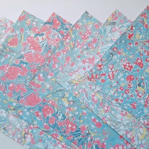 Handmarbled Paper A4 Bundle, Decorative Paper, Bookbinding Endpaper, Scrapbooking, Paper Arts and Crafts, Ebru Art