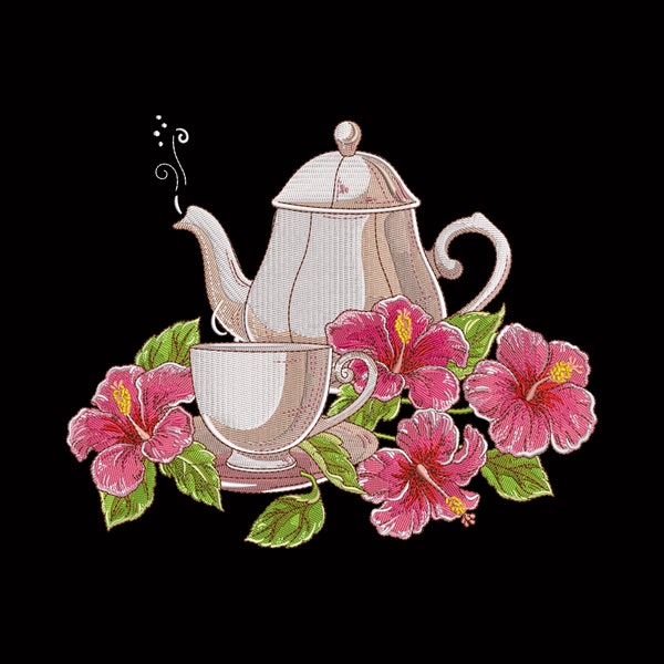 Floral Design Teapot Etsy