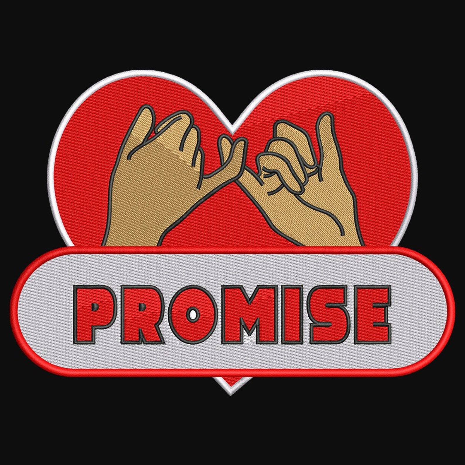 Happy promise day embroidery design  etsy Happy promise day embroidery design  etsy