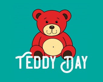 Happy Teddy Day Vector Art