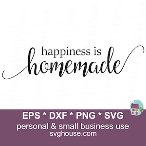 Glück ist hausgemacht svg, hausgemacht svg, Glück ist svg, Glück ist hausgemacht, Kissen-Design svg, Küchenschild-Svg, Glück hausgemacht