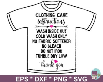 Download T Shirt Care Instructions Svg Free - Layered SVG Cut File ...