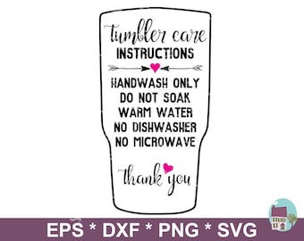 Tumbler Care Svg Etsy