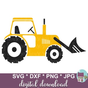 Baumaschinen SVG, Frontlader SVG, Bagger SVG-Dateien für Cricut und Silhouette