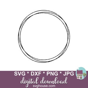 Circle Frame SVG, Wire Circle Monogram Frame Svg, SVG Files For Cricut And Silhouette