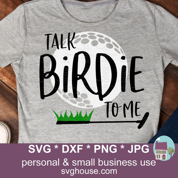 Sprechen Sie Birdie mit mir SVG lustige Golf-Schnittdateien für Cricut und Silhouette