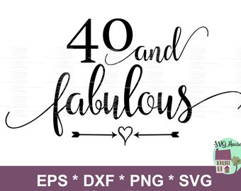 Download 40th birthday svg | Etsy