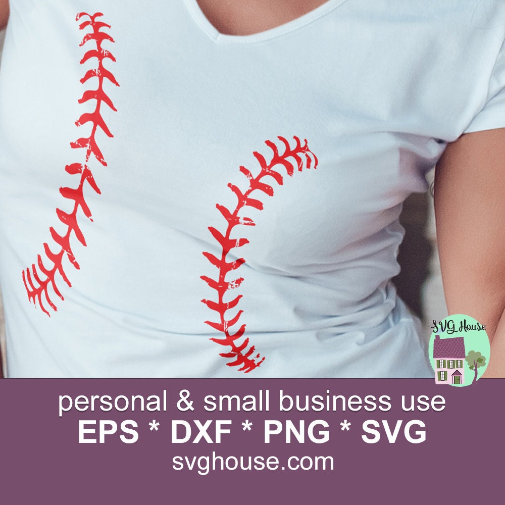 Softball Laces SVG Distressed Softball Laces Softball - Etsy