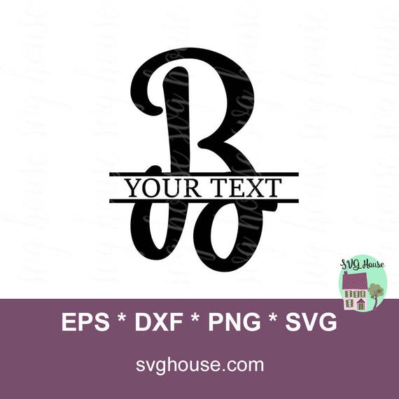 Download SVG Split Letter B. Split Monogram SVG File. Svg Split | Etsy