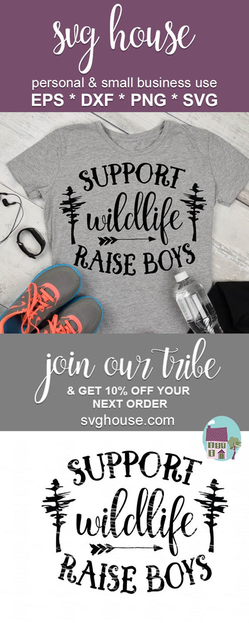 Download Support Wildlife Raise Boys SVG Cut Files For Cricut And ...