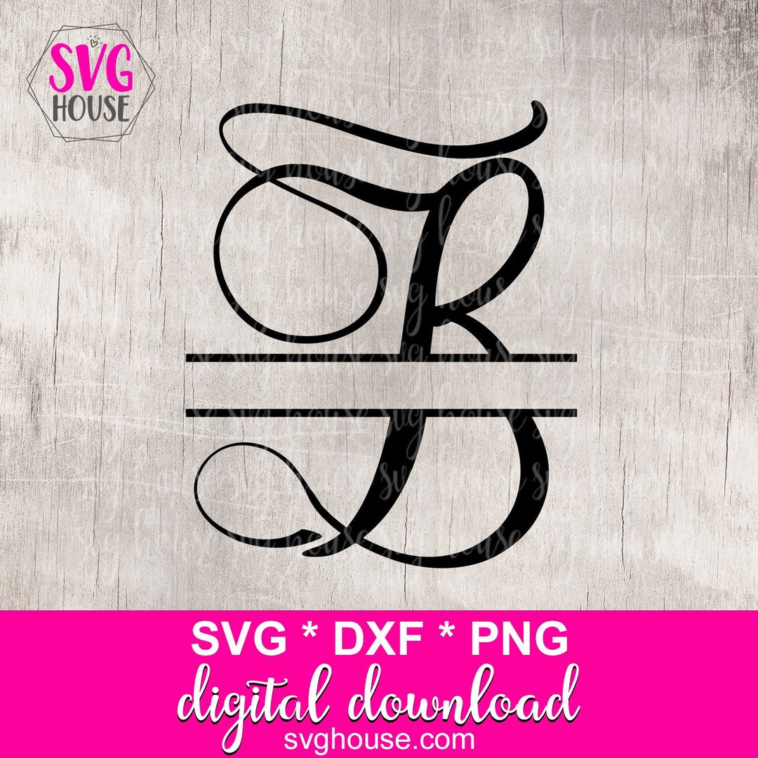 Split Letter B Svg Split Monogram Svg File Split Letter Svg - Etsy